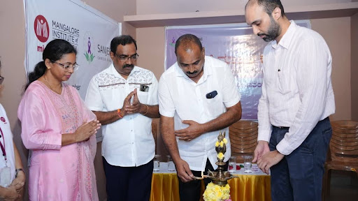 The Kundapura Cancer Information Centre is inaugurated with a traditional lamp lighting ceremony