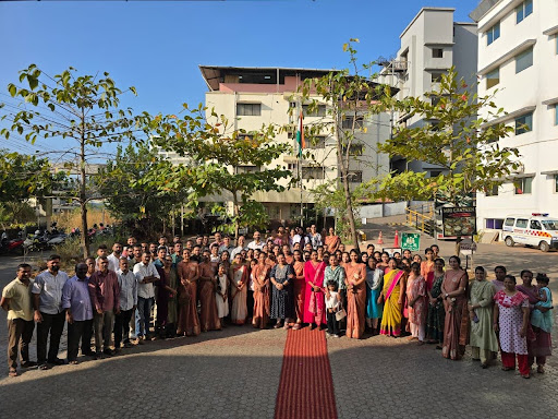 M.I.O. Mangalore family gathers for a group photograph on the 77th Republic Day at Pumpwell.