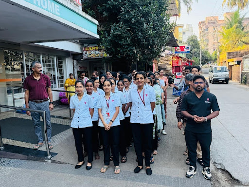 M.I.O. Karangalpady team assembles outside the hospital on Republic Day morning.